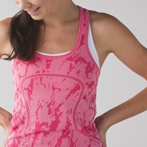 Lululemon Athletica Pink Textured Tank Top